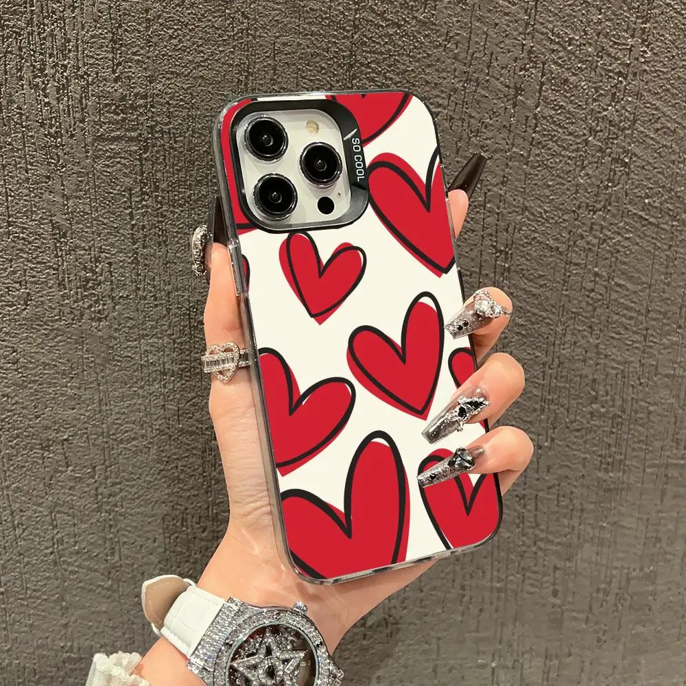 

Simple and caring personalized phone case suitable for iPhone 16, 17, 15, 14, 13, 12, 11 Pro/Max/Plus anti drop and shockproof