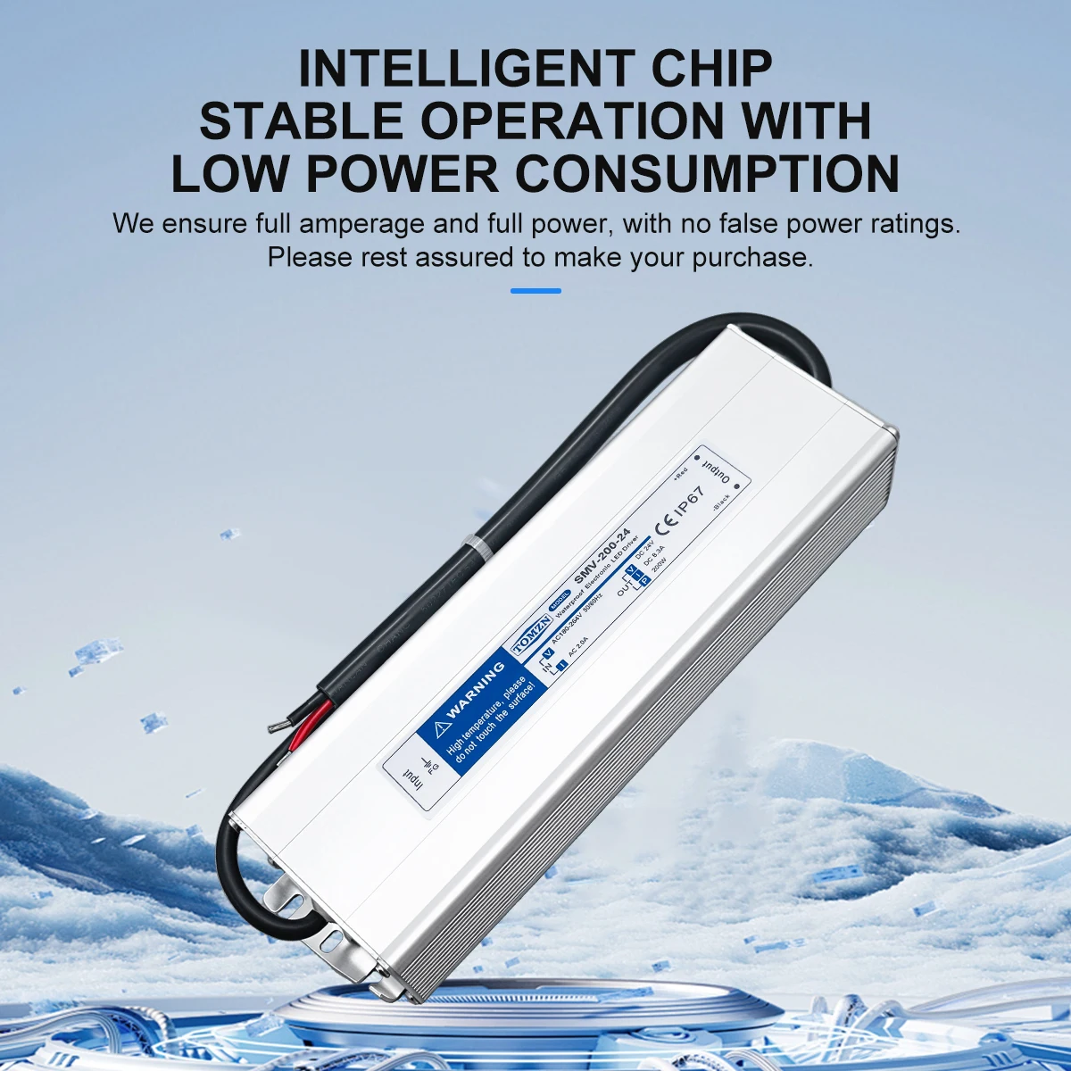 TOMZN 200W Waterproof LED Driv - Outdoor Power Transformer ulasan dan harga