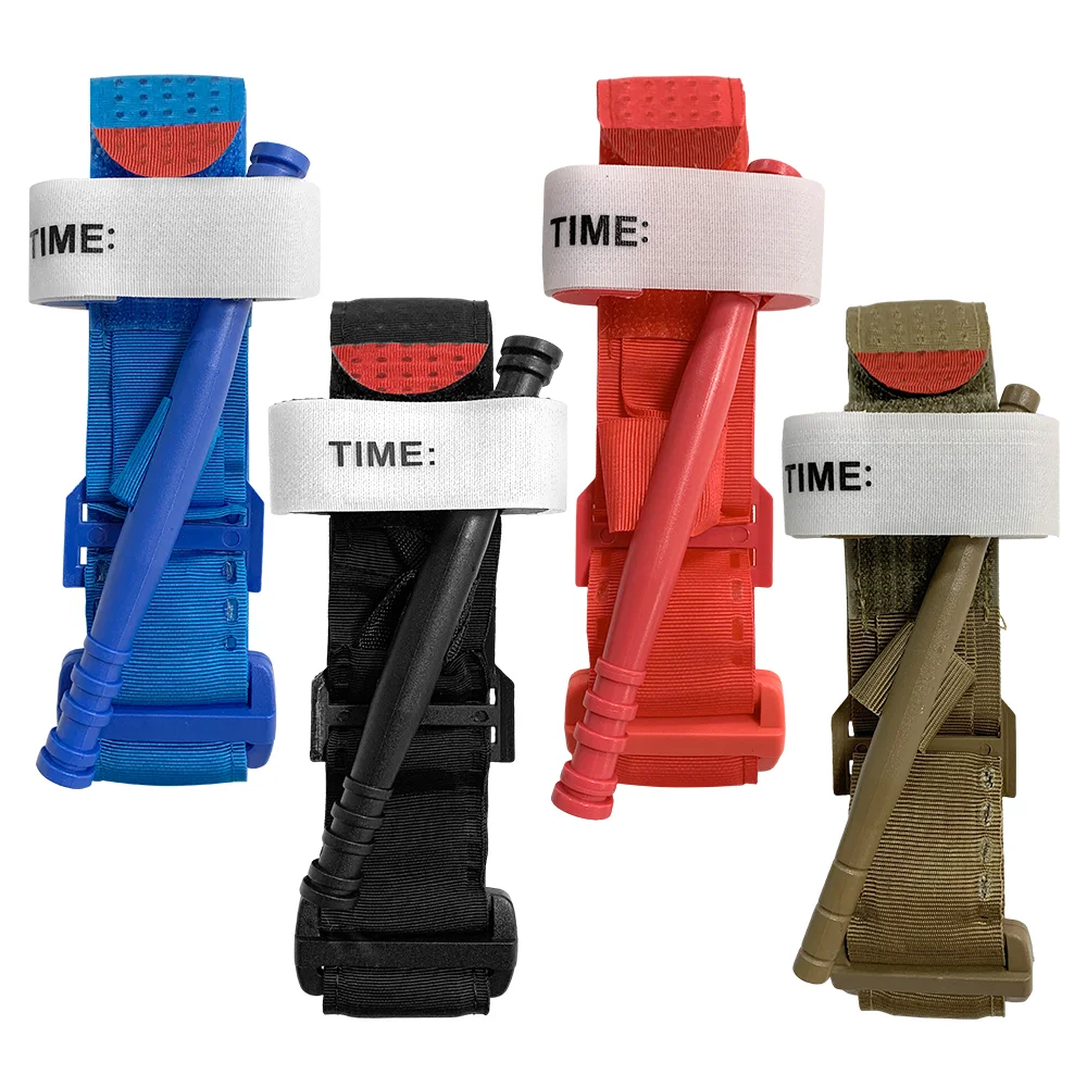 Tactical Emergency Rescue Plastic Tourniquet, azul, preto, cáqui, vermelho, combate ao ar livre, primeiros socorros, resgate, 95cm