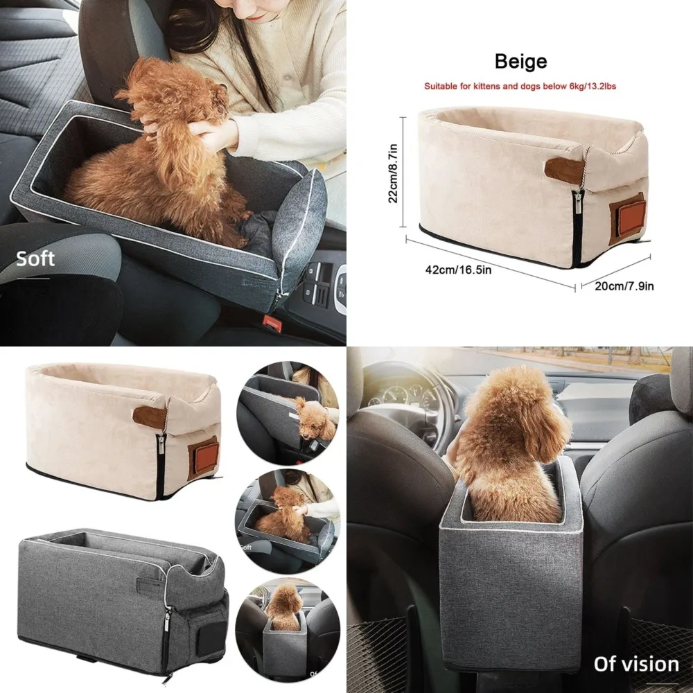 

Small, Portable, and Convenient Ultimate Travel Car Seat Bed Carrier for Small Dogs and Cats - Enjoy Stress-Free Journeys with S