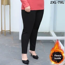 Fleece Leggings Women Warm Winter Stretched Plus Size 7XL 6XL Elastic Slim Fit Girls Thick Trousers Sherpa Female Pencil Pants