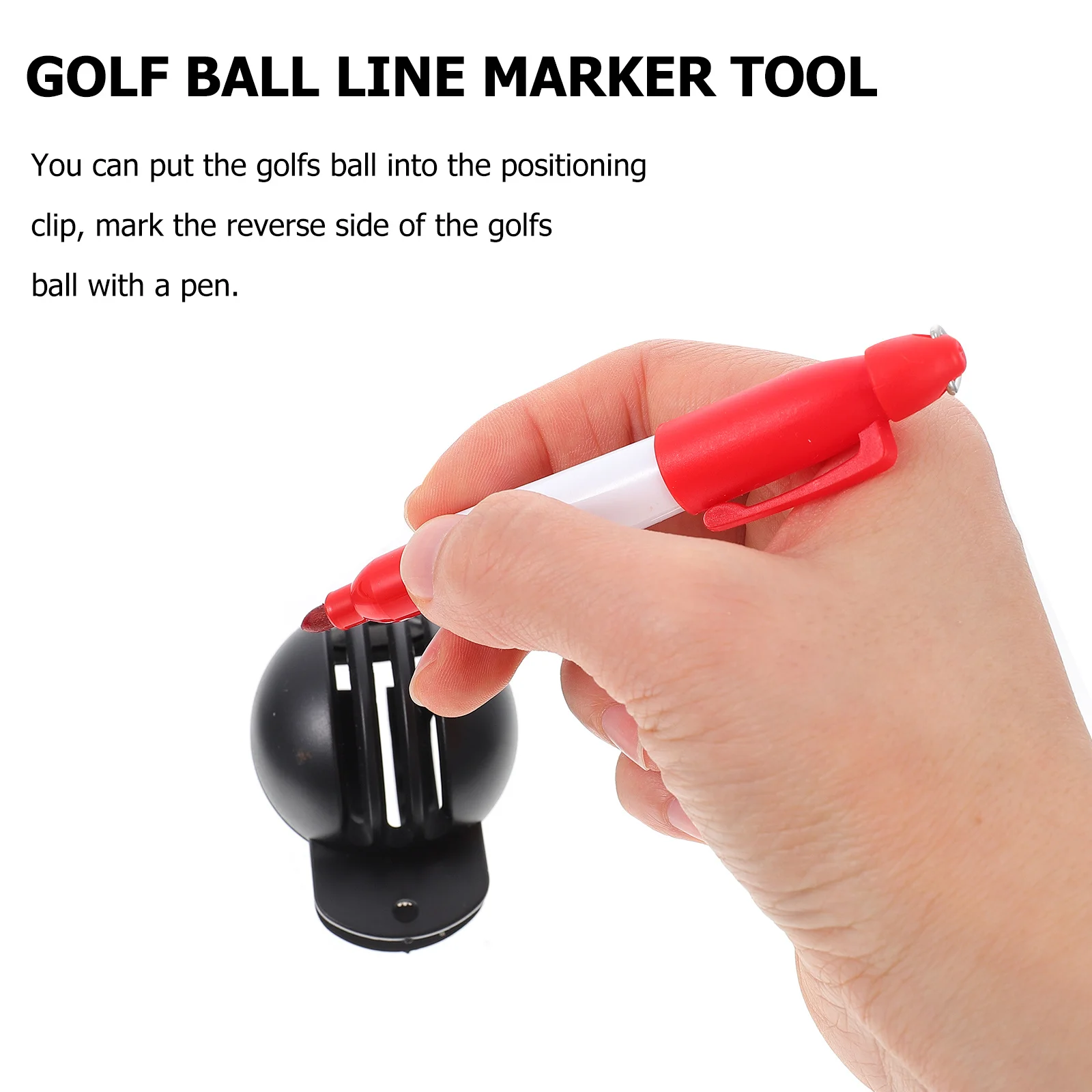 1 مجموعة كرة جولف ماركر نوع مزدوج الجانب كرة جولف خط درج ABS أداة وضع العلامات المتينة ملحقات دورة الغولف