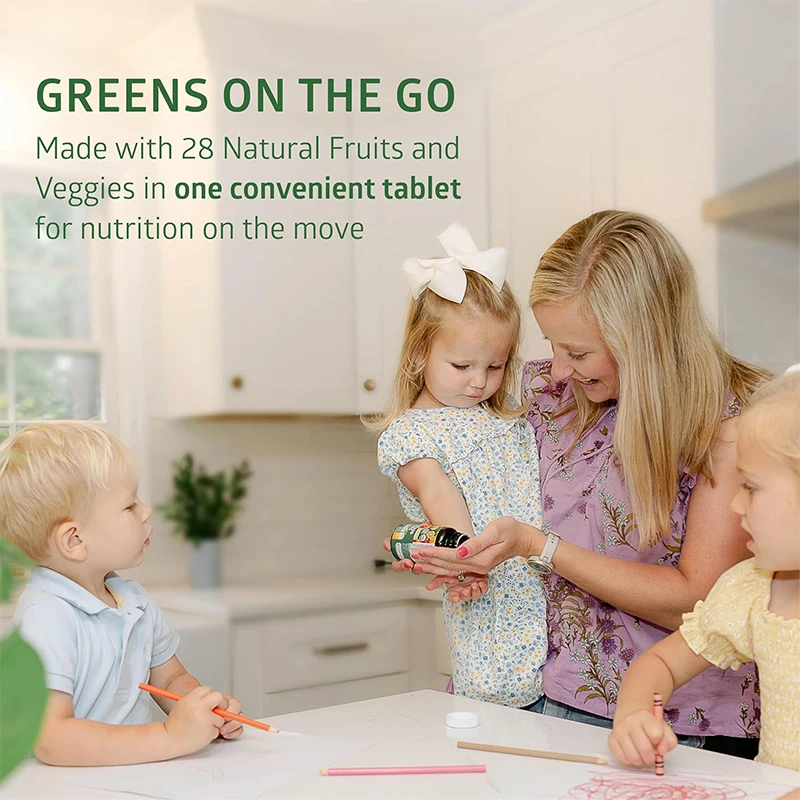 Organic Superfood Greens Natural Superfood Green Capsules, Fruit and Vegetable Supplements, Contains Alfalfa and Ginger
