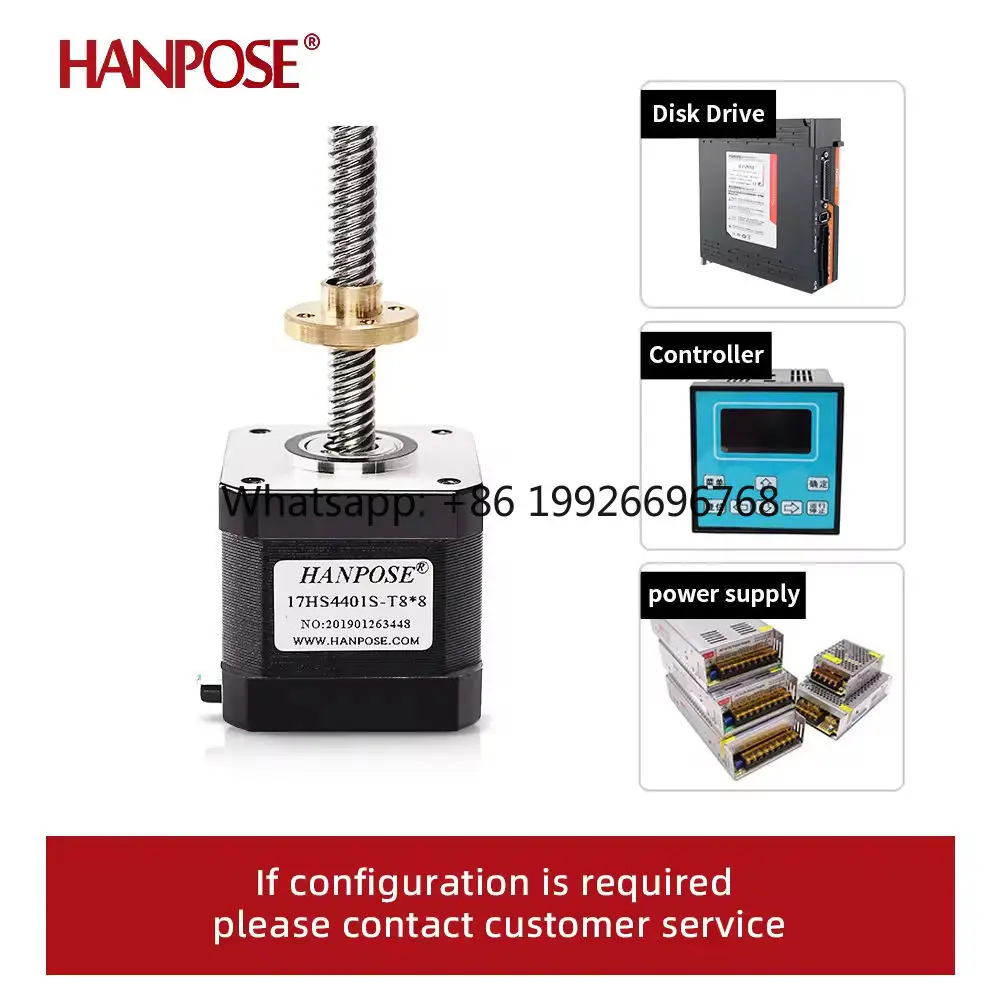 New High-Precision Screw Motor Nema17 17HS4401S-T8X8-300 With Copper Nut Lead Wire Motor