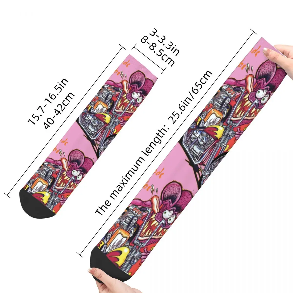 Funny Crazy Sock for Men Bob Hip Hop Harajuku Tales of the Rat Fink John Goodman Happy Quality Pattern Printed Boys Crew Sock