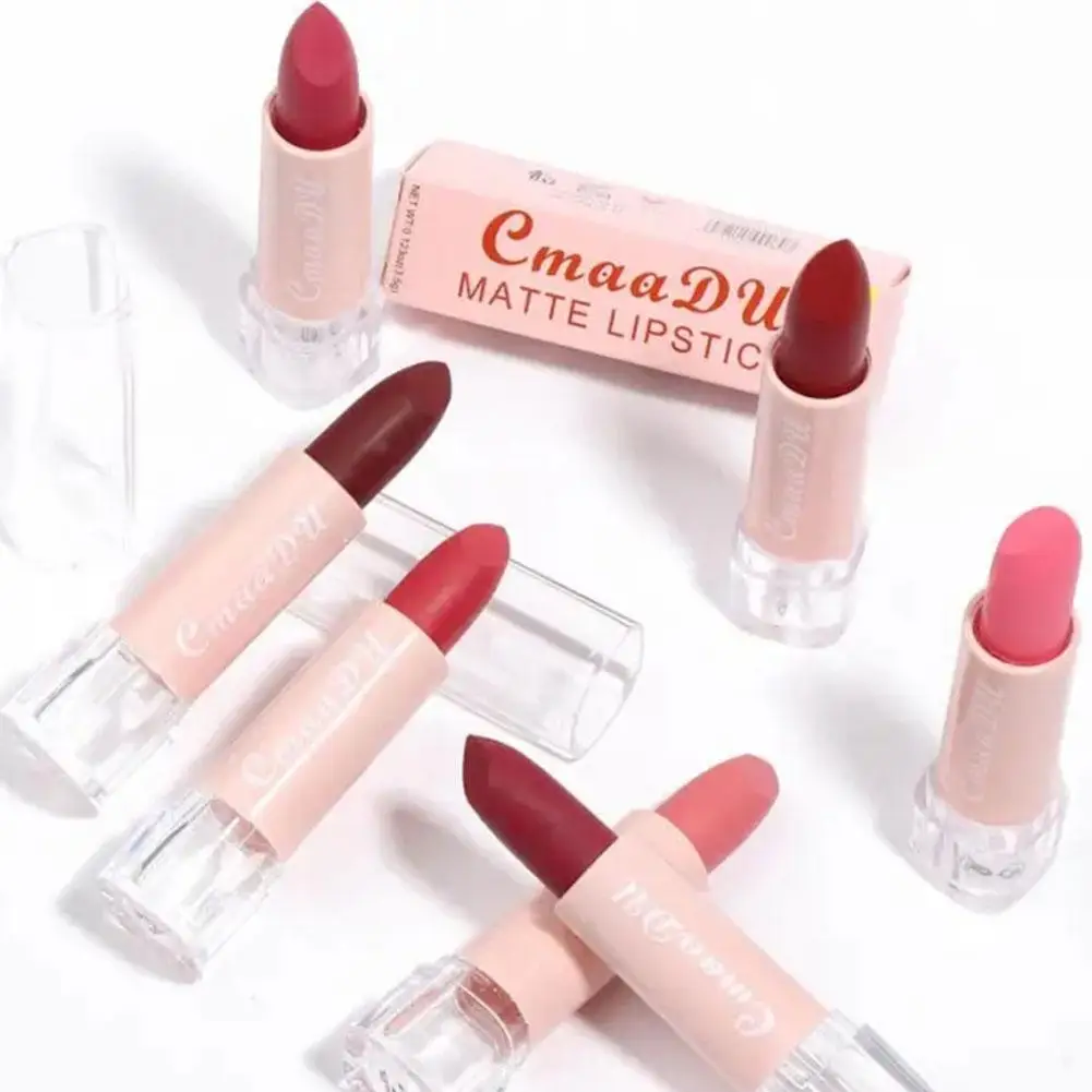 Lápiz labial mate Retro, 15 colores, resistente al agua, terciopelo duradero, hidratante, brillo de labios desnudo, encanto Sexy, belleza de labios, Cosméticos de maquillaje