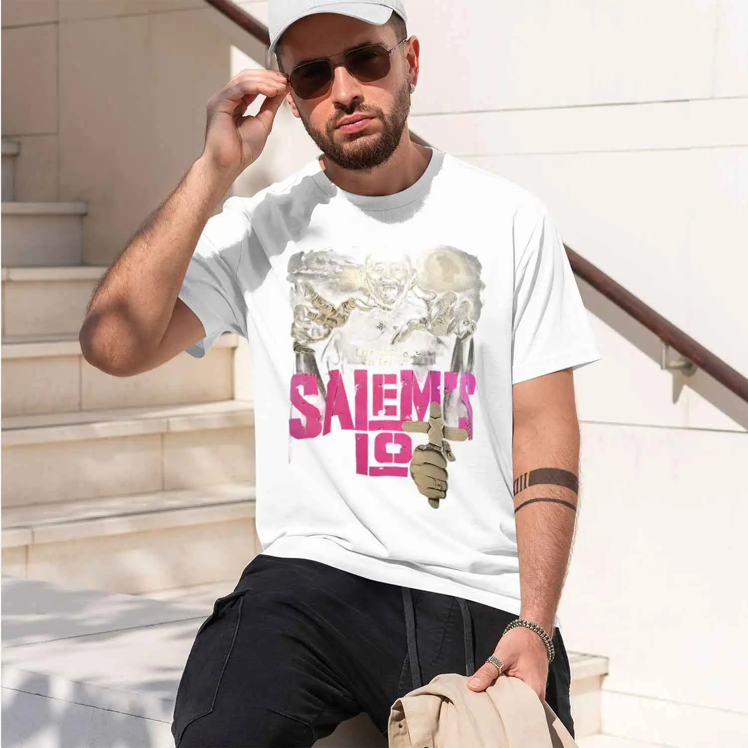 Goth Horror Style Men's T-Shirt Salem's Lot Text And Graph Summer And Autumn Wear For Horror Fans And Collectors 2026 New Model