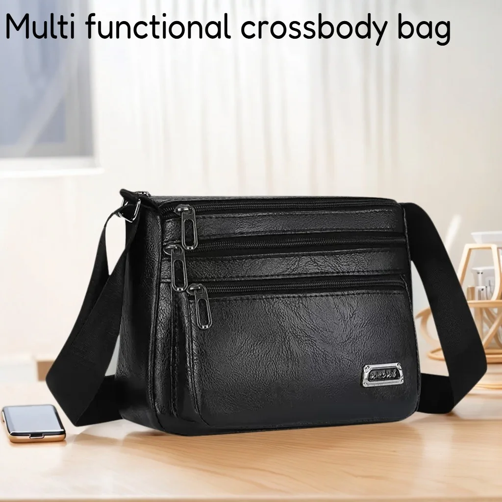 

Мужская сумка из искусственной кожи на одно плечо, модная сумка через плечо, утолщенная повседневная сумка, хорошее качество, новинка