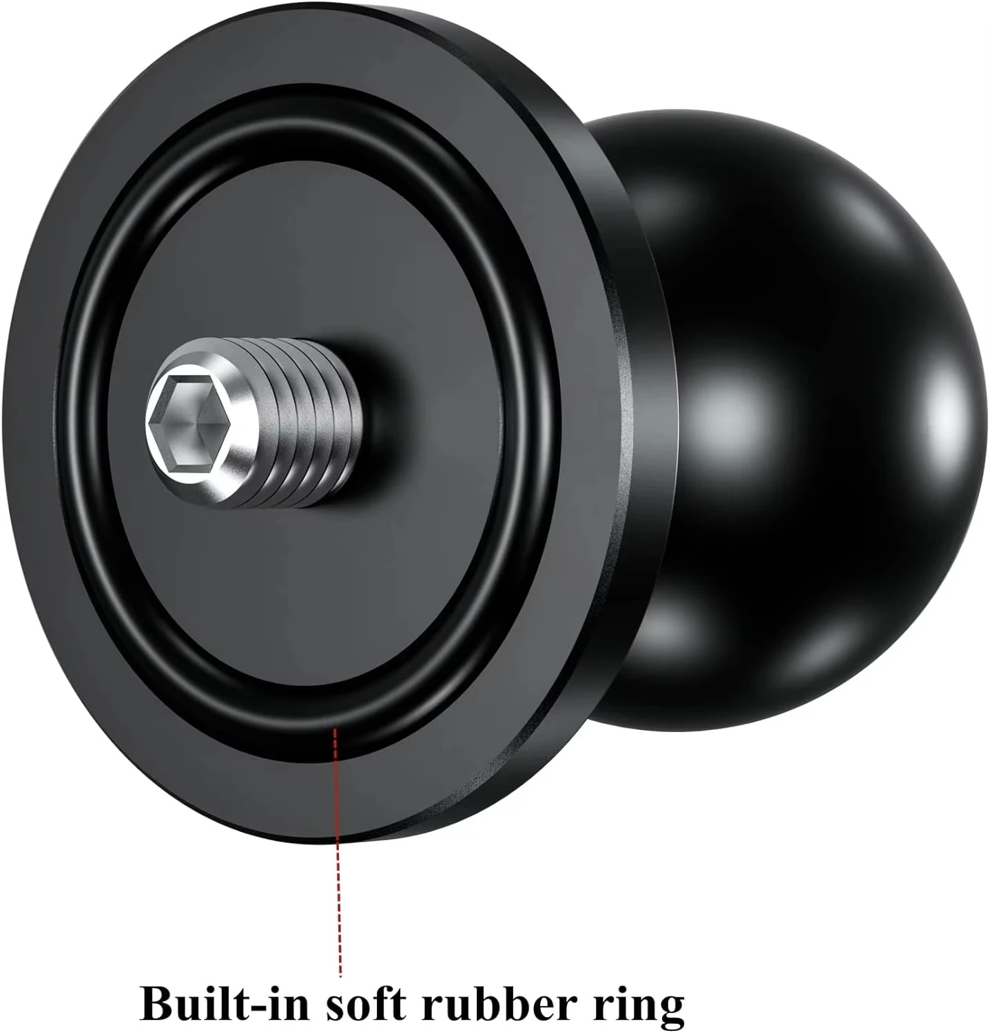 Adaptateur boule en alliage d'aluminium 1 'avec goujon fileté 1/4 "-20 pour caméra d'action et caméscope Compatible avec les supports RAM taille B Double