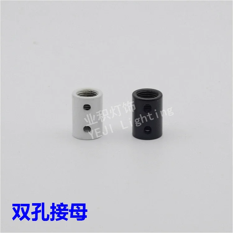 Iron holes keyhole Coupling Nut Black white  Screw lock wire hole 10mm Splicing tube teeth Lighting accessories DIY