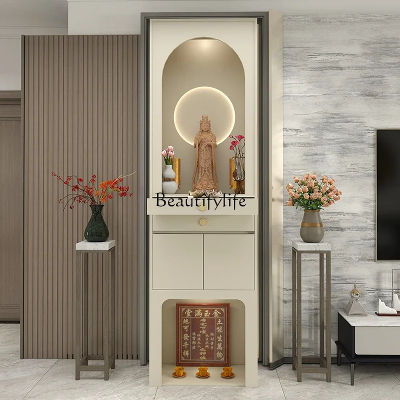 

04ld14Bodhisattva table worship incense table shrine stand cabinet land god cabinet