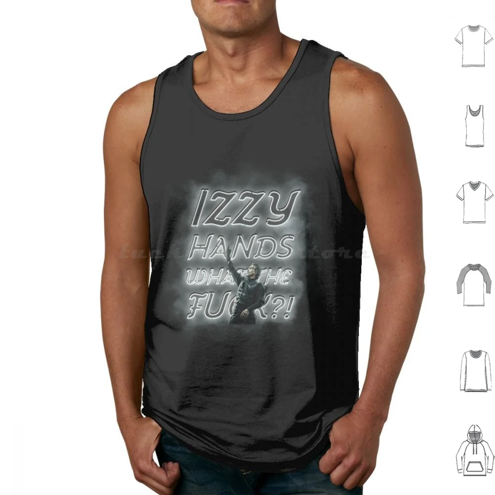 Izzy White Neon Tank Tops Print Cotton Izzy Hands Israel Hands Con Ofmd Our Flag Means Death