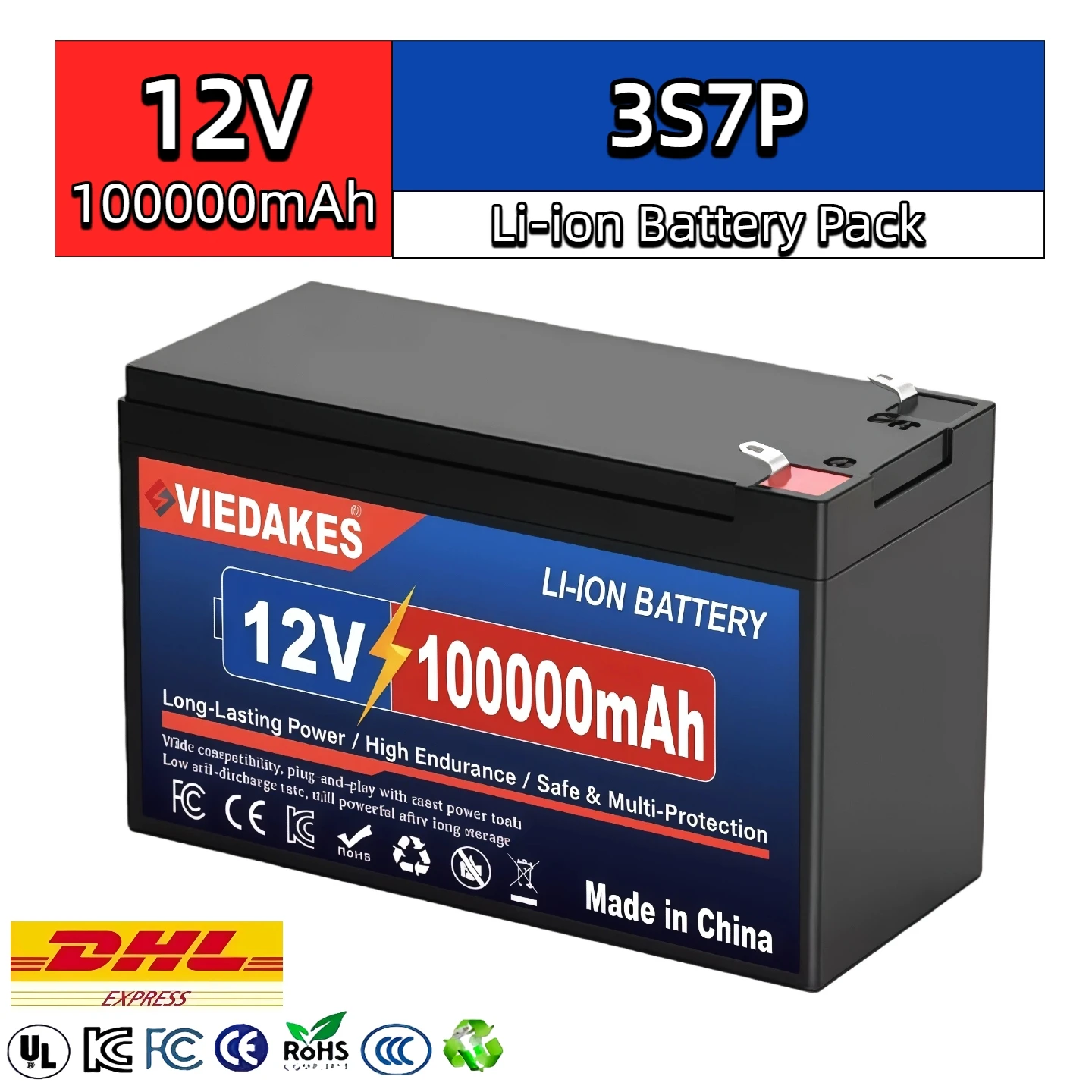 

⭐VIEDAKES Brand New 12V 3S7P 18650 LiFePO4 Rechargeable Battery Pack Box Boat Accessories аккумулятор