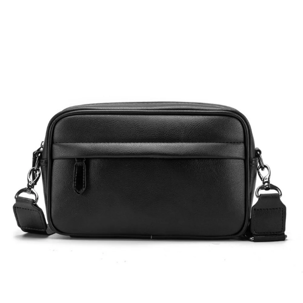 Borsa a tracolla da uomo in pelle PU Borsa a tracolla da lavoro multitasche casual Borsa a tracolla nera impermeabile da viaggio