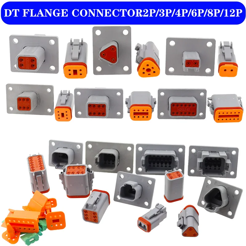 DT04-12P-L012 Connector  Waterproof Panel Mount Plug | Deutsch DT Series for Automotive Motor Wiring & Harsh Environments​