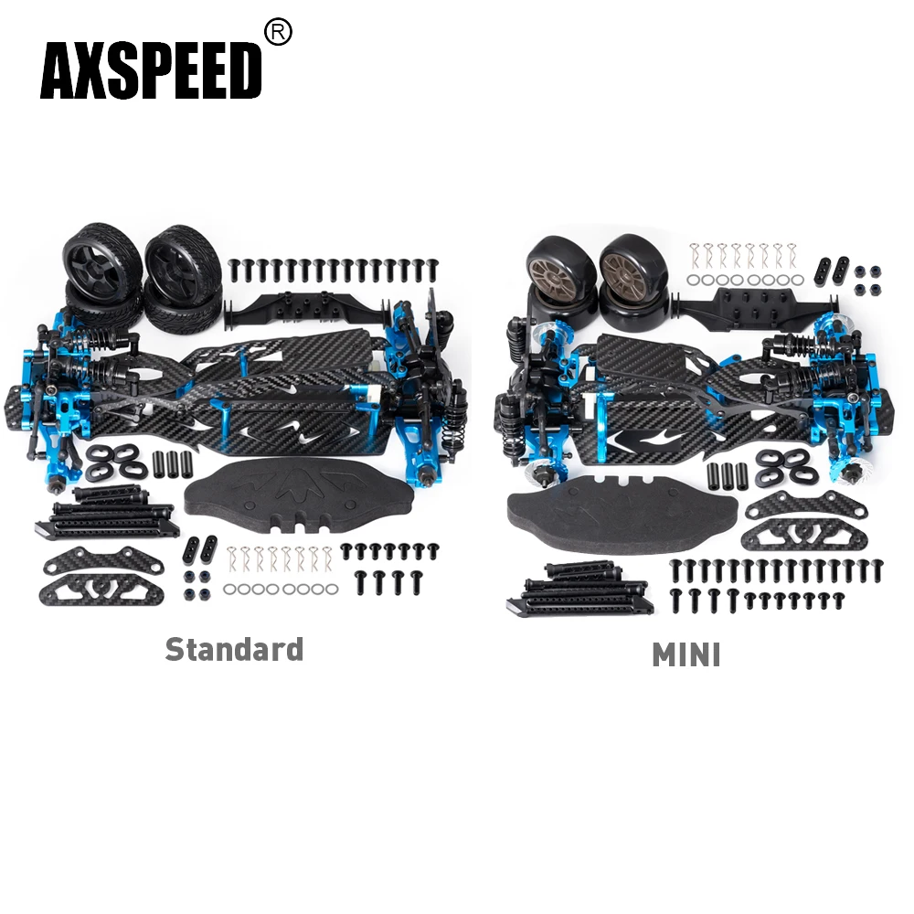 

AXSPEED Alu, углеродное волокно и пластиковый двигатель со средним креплением + комплект рамы версии с задним приводом для Sakura D5 MR / MINI MR 1/10 RC Drift Car