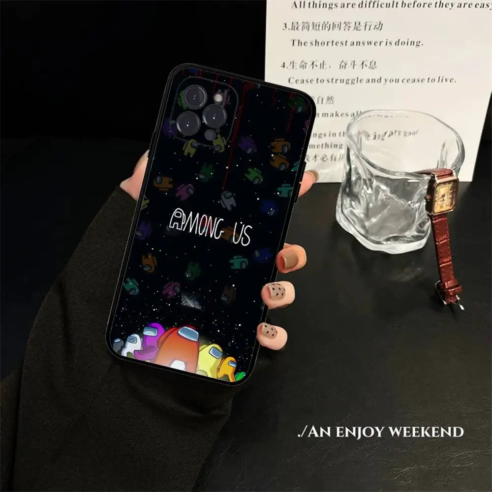 Funda de teléfono A-Amonges Game Us para IPhone 16 15 8 7 6 6S Plus X SE XR XS 14 11 12 13 Mini Pro Max