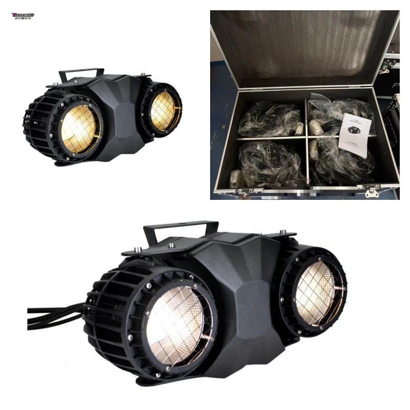 

4 pieces with flightcase 2*100w warm cool white cob outdoor led martix blinder wash beam audience Par Light