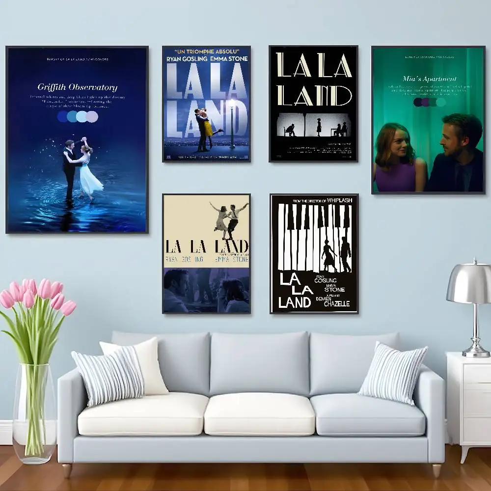 ملصق فيلم La Land عالي الدقة ذاتي اللصق مقاوم للماء، ديكور متعدد الاستخدامات للمنازل والحانات والفنادق والمزيد #2
