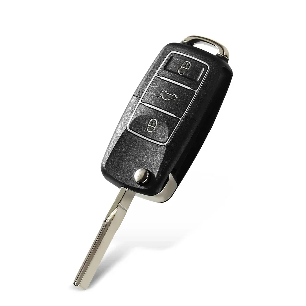 Keyyou 3 Knoppen Auto Sleutel Shell Case 1Pcs Voor Volkswagen Vw Jetta Golf Passat Kever Skoda Seat Polo B5 Key Case
