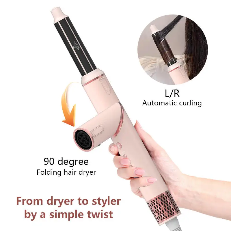 Multi-functional  6 in 1 Customize Negative Ionic Styler Volumizer Enhanced Hair Dryer and Hot air Brush Set