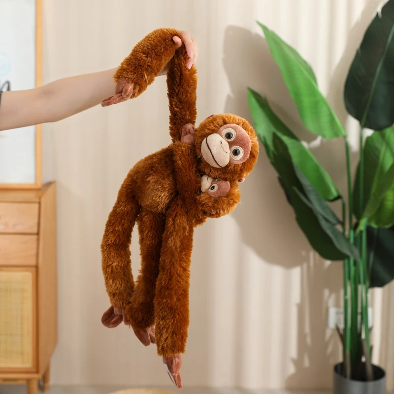 50/70CM Mooie Lange Arm Aap Schorsing Knuffel Creatieve Simulatie Opgeschort Luiaard Orang-oetan Makiër Plushie Kussen pop