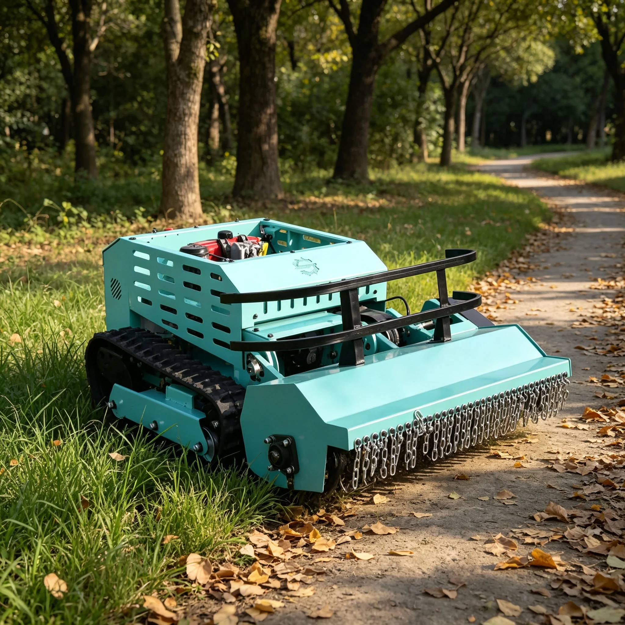 1000mm DIY RC Flail Lawn Mower  Remote Control Tracked Crawler Robot Grass Cutter Industrial 4 Stroke CE EPA Orchard Farm