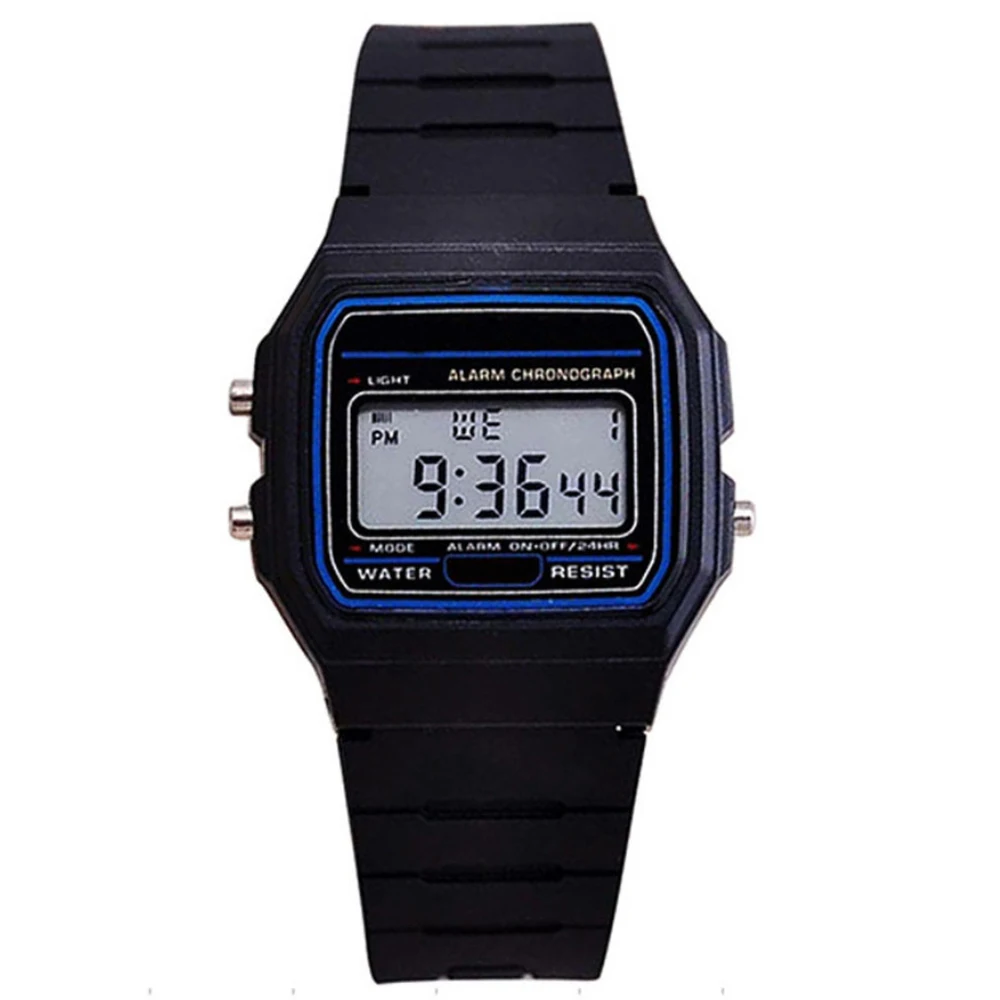 1pcs Student Watch Sports Electronic Watch Multi functional Alarm Clock Children's Square Electronic Watch