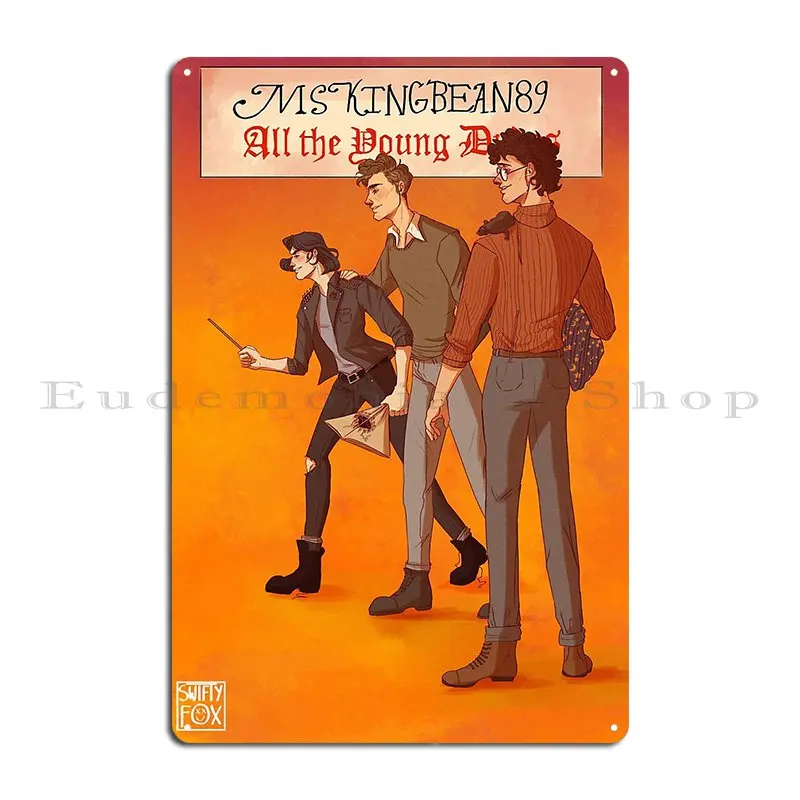 All The Young Dudes Wolfstar Metal Plaque Poster Party Pub Wall Custom Wall Cave Printing Tin Sign Poster view 2