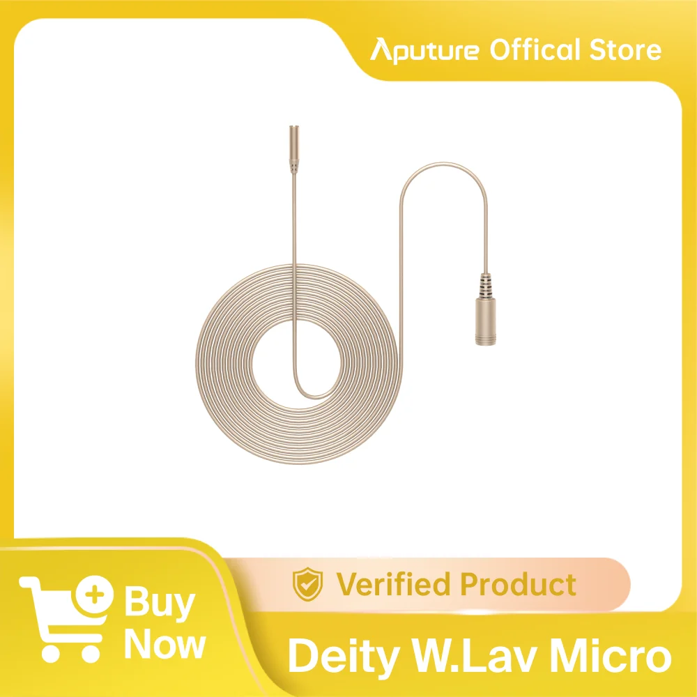 Deity W.Lav Micro 3 مم بقطر 1.8 متر طول الكابل مكثف متعدد الاتجاهات مسبق الاستقطاب مصمم لصنع الأفلام