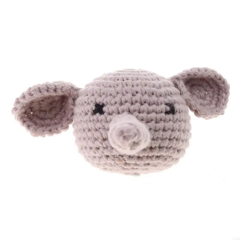 

Upgraded Crochet-Beads Baby Pacifier Chain Decorations DIY Mini Knitted Elephant Heads Soft-Cotton PVC-Free Newborn L8RB