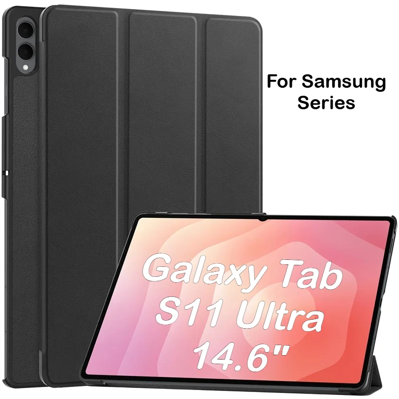 

Для Samsung Galaxy Tab S11 Ultra 14,6 "SM-X930 SM-X936B S10 Lite S9 FE 11 Чехол для смарт-планшета из искусственной кожи с тройной подставкой, противоударный Funda