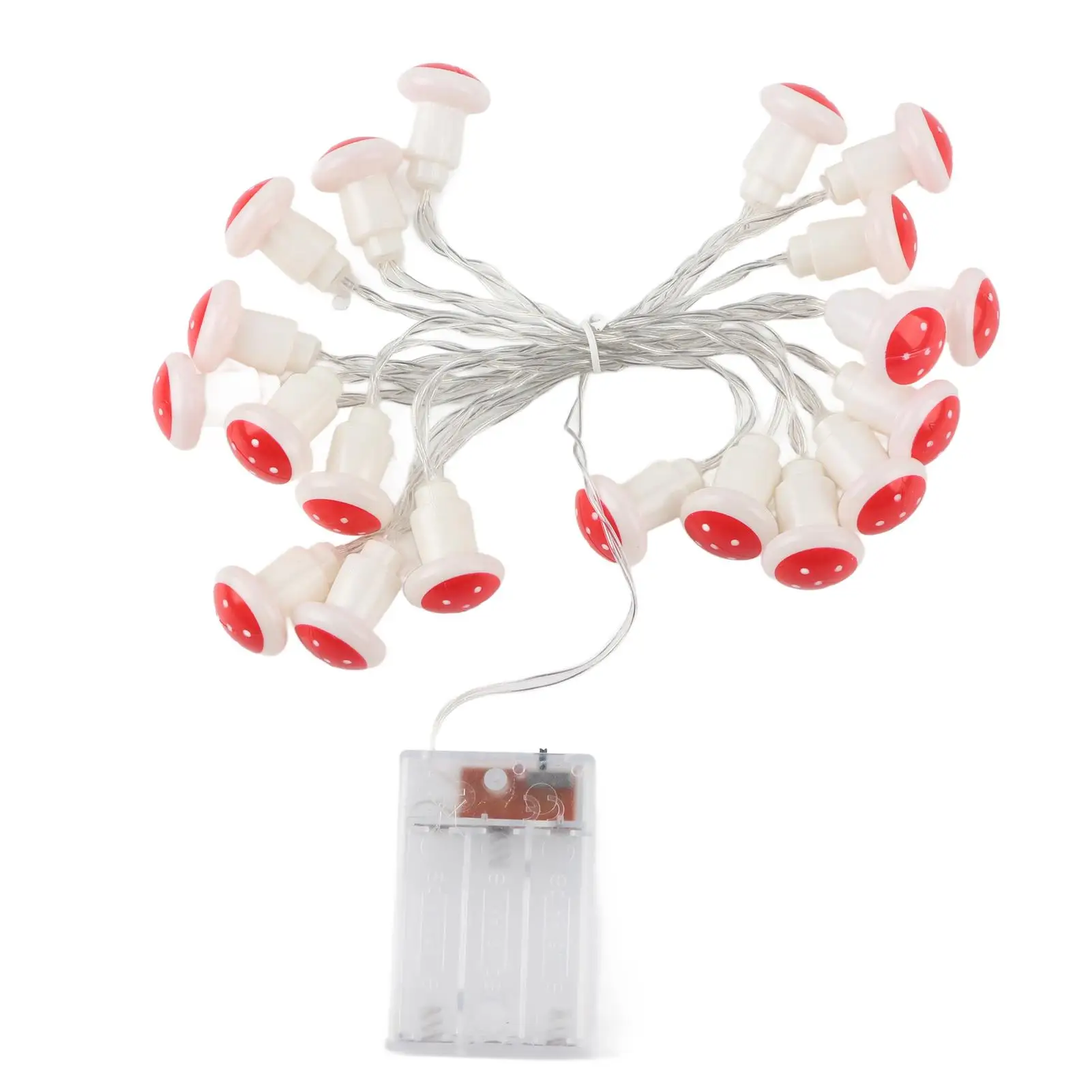 

LED Light String for christmas 20 Red Cute Mushroom Decorations Indoor Outdoor Decoration