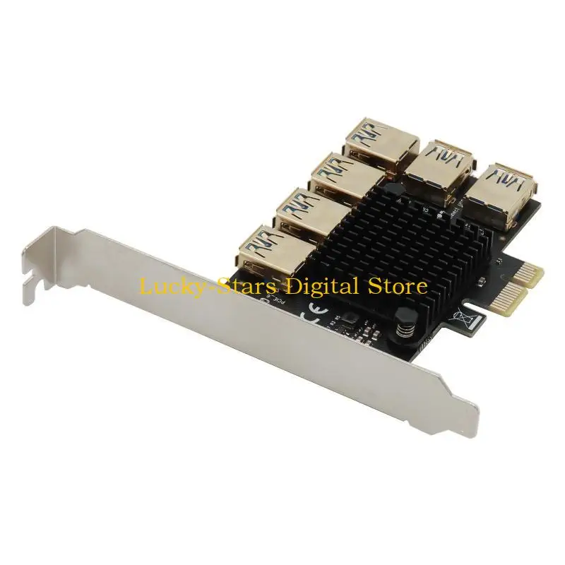 

T3EE 6 портов PCI для платы расширения Express Multiplier от 1X до 16X USB Адаптер C от 1 до 6