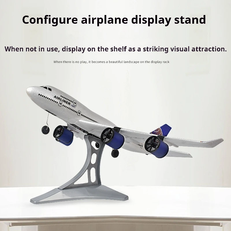 Rc Airplane A380 Boeing 747 Remote Control Plane 3ch 2.4g Fixed Wing Epp Foam Model Aircraft Ducted Fan Glider Toy Boys Kids Gif - view 4