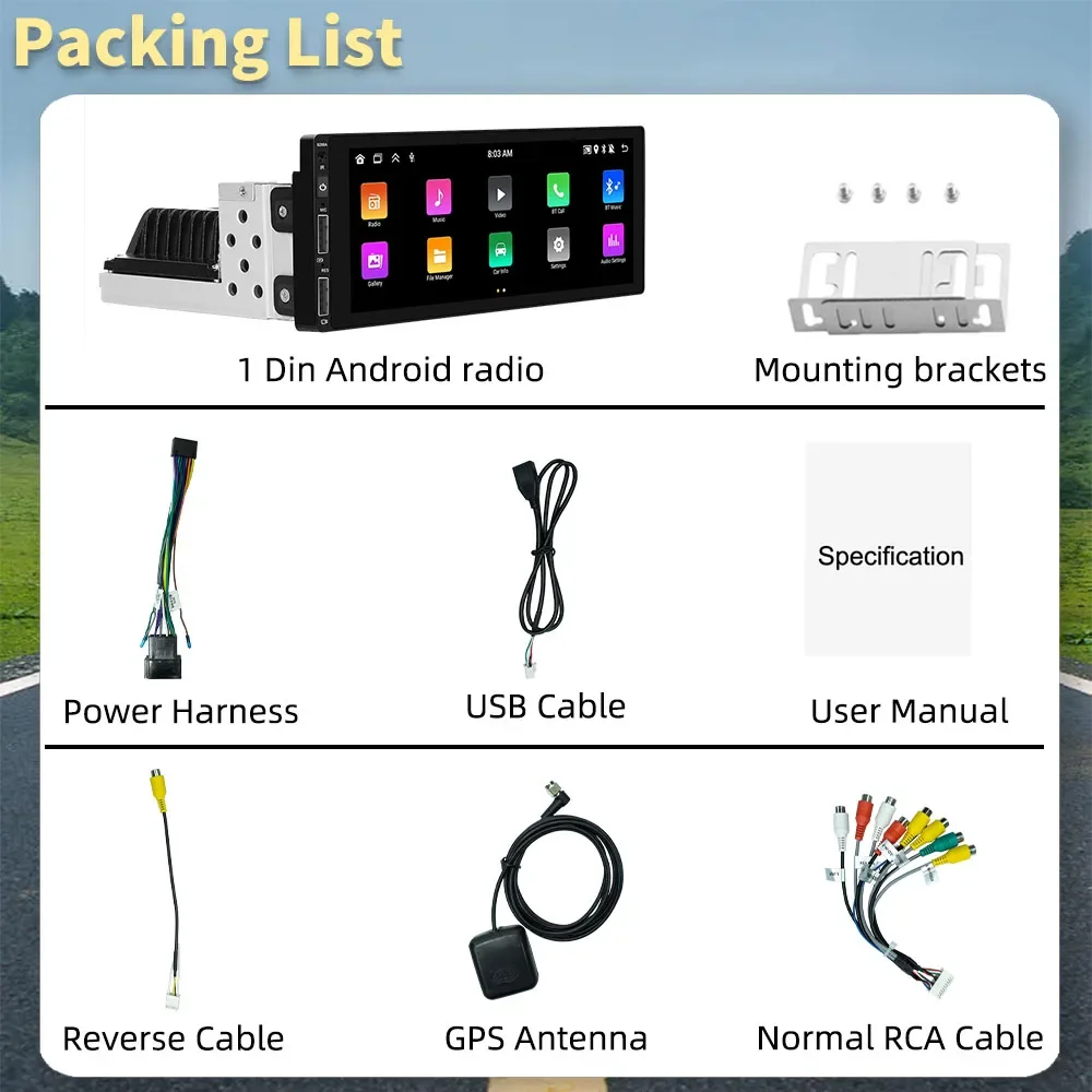 1Din راديو أندرويد 6.86 "وحدة رأس الشاشة لشركة فولكس فاجن فولكس فاجن بولو 2000-2002 سيارة الوسائط المتعددة أندرويد السيارات ستيريو Carplay Autoradio #6