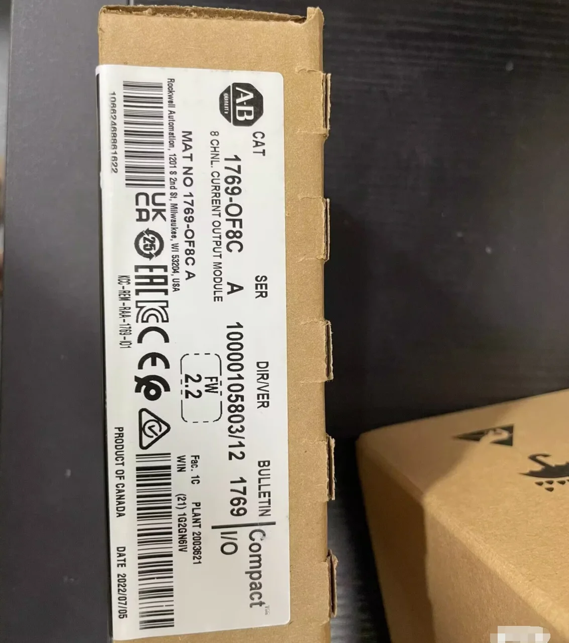 1PC NEW AB 1769-OF8C 1769OF8C   A    IN BOX BRAND