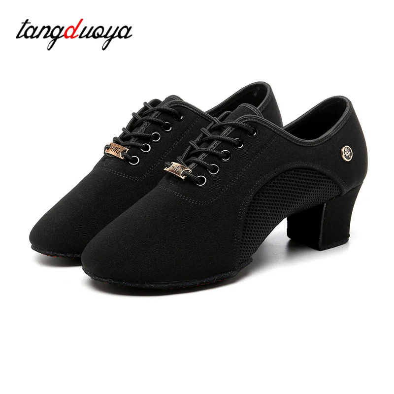 New Latin Dance Shoes Fur/Rubber Sole Tango Salsa Girls Woman Adult Modern Ballroom Dance Shoes Teacher Shoes 5cm Oxford Sneaker