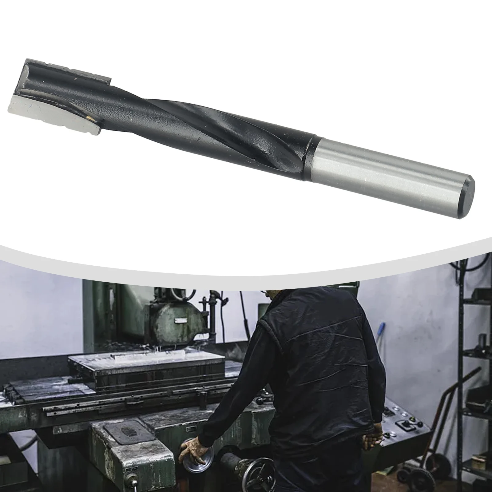 

12mm Shank Spiral Cleaning Bottom Bit Router Bit with Strong Deformation Resistance in Black for Woodworking Milling Cutter