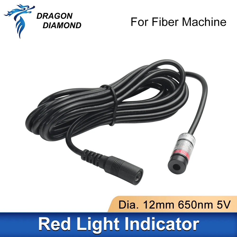 Fiber Red Dot Beam Light 650nm 5V Infrared Adjustable Laser Module Locator Adapter for Fiber Marking and Cutting Machine