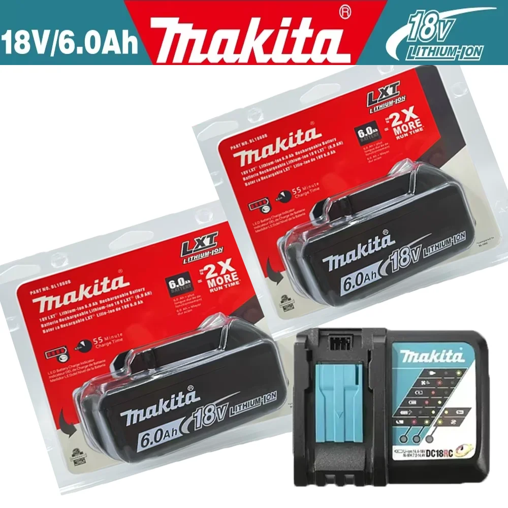 

NEW Original Makita 18V 6.0Ah Rechargeable Battery 18650 Li-ion Cell Suitable For Makita Power Tool BL1860 BL1830 BL1850 LXT400