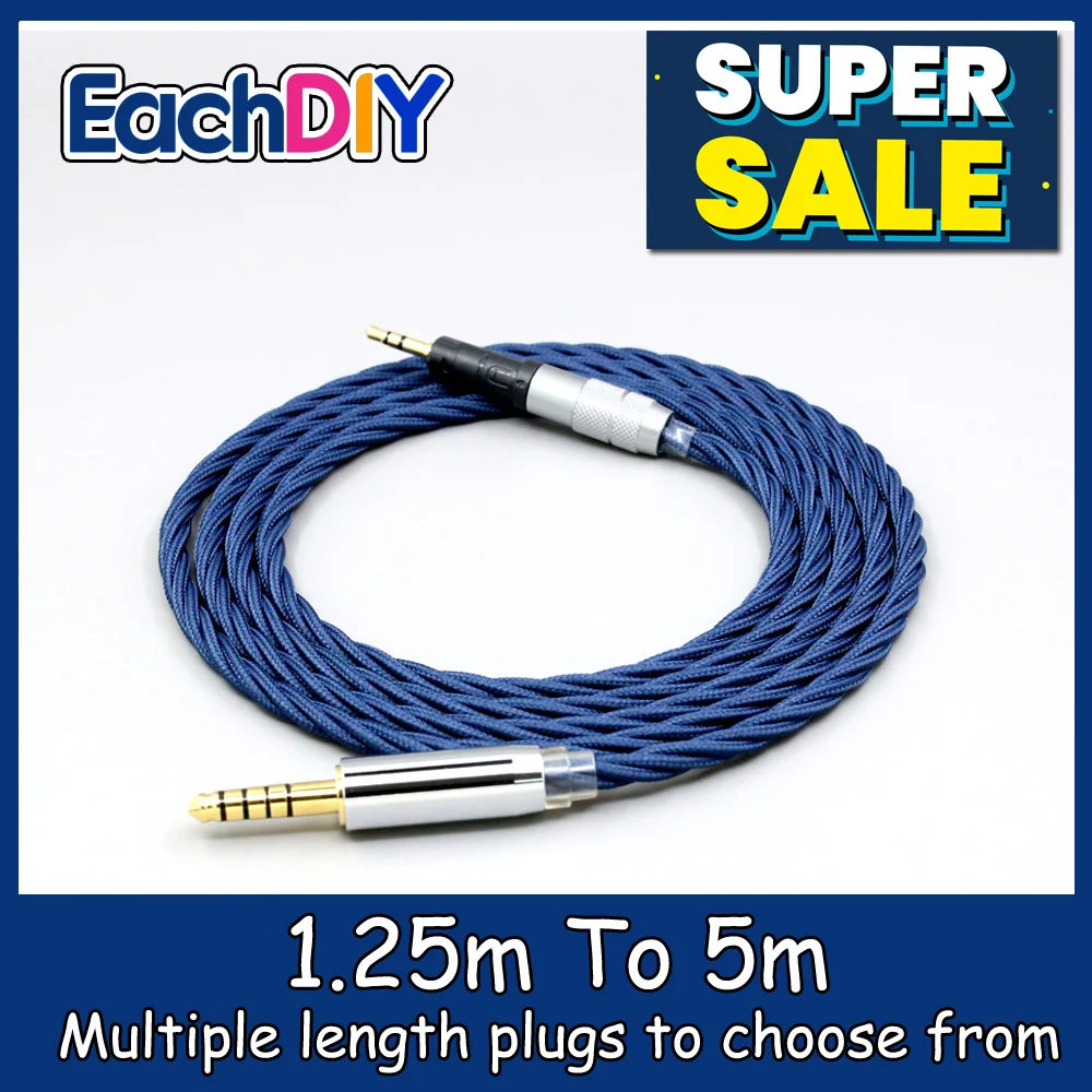 

99% Pure Silver OCC Alloy Graphene Full Sleeved Earphone Cable For Audio Technica ATH-M50x ATH-M40x ATH-M70x ATH-M60x LN008571