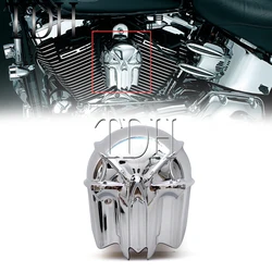 Motorcycle Accessories Chrome Plastic Stock Cowbell Horn Cover Skull Horn Guard For Harley Dyna Softail Touring Sportster 92-13