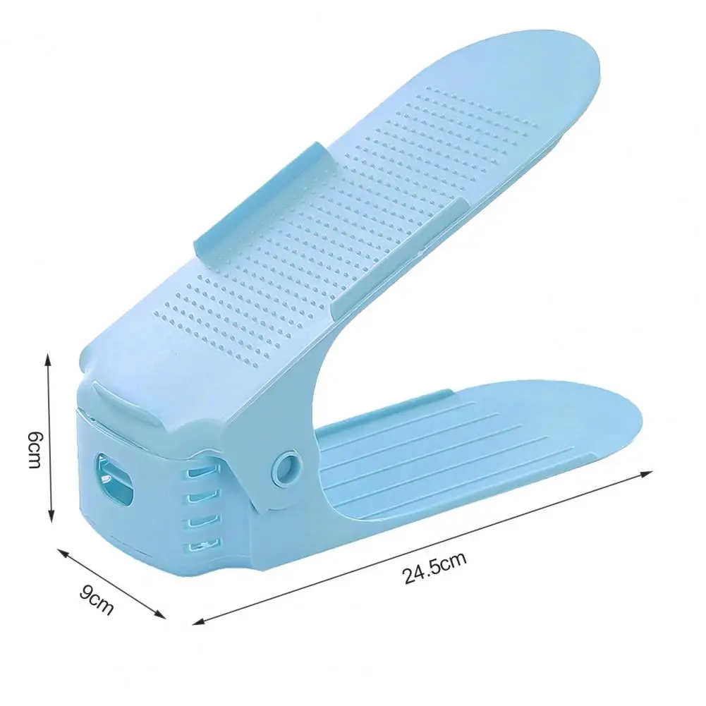 Double Layer Adjustable Shoe Shelf Shoe Organizer Footwear Storage Stand Plastic Shoe Rack Hotel Warderobe Shoe Holder Shelf