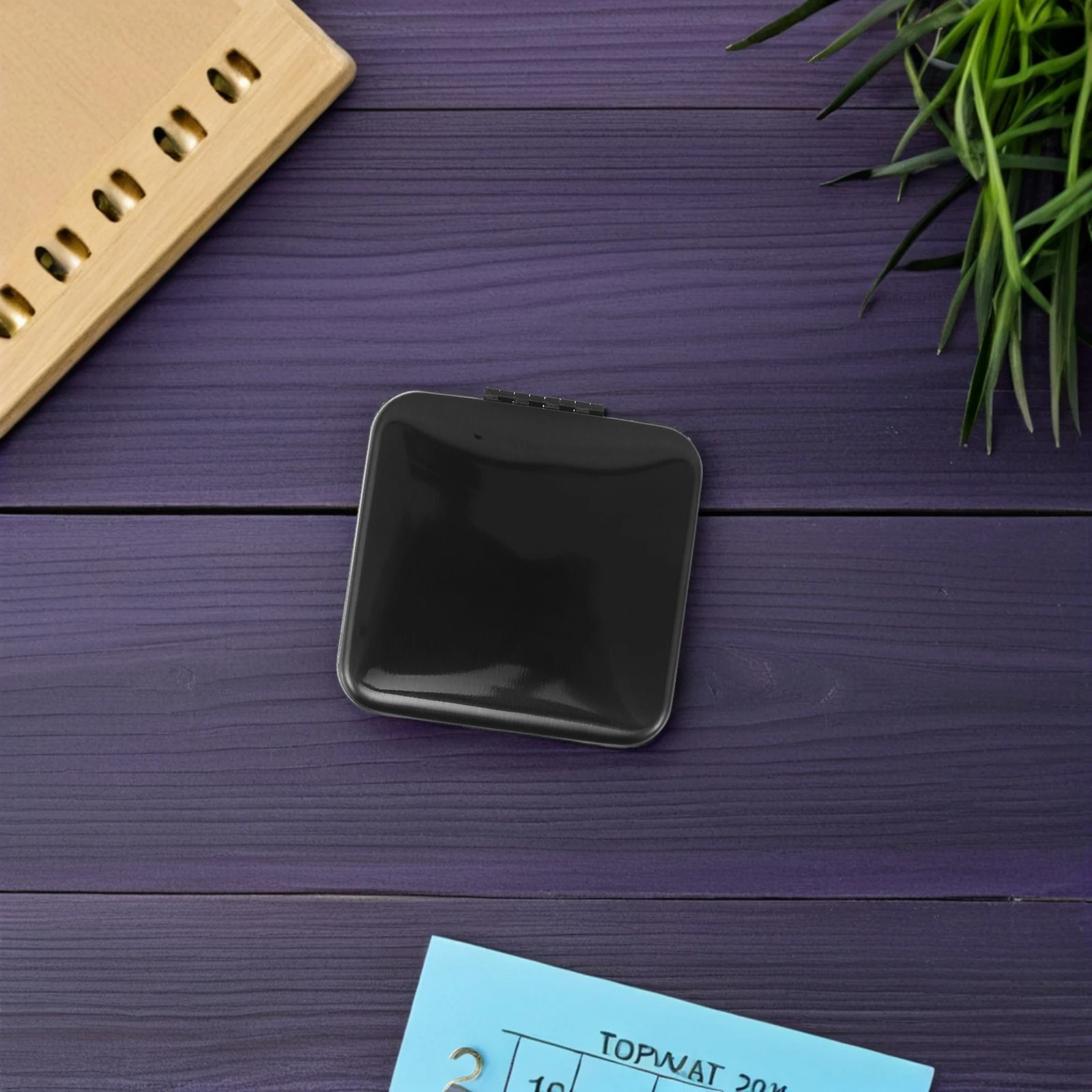 Specchio per trucco da viaggio compatto, pieghevole, bifacciale, in acciaio inossidabile, portatile, per cosmetici, per tasca portamonete, dorato