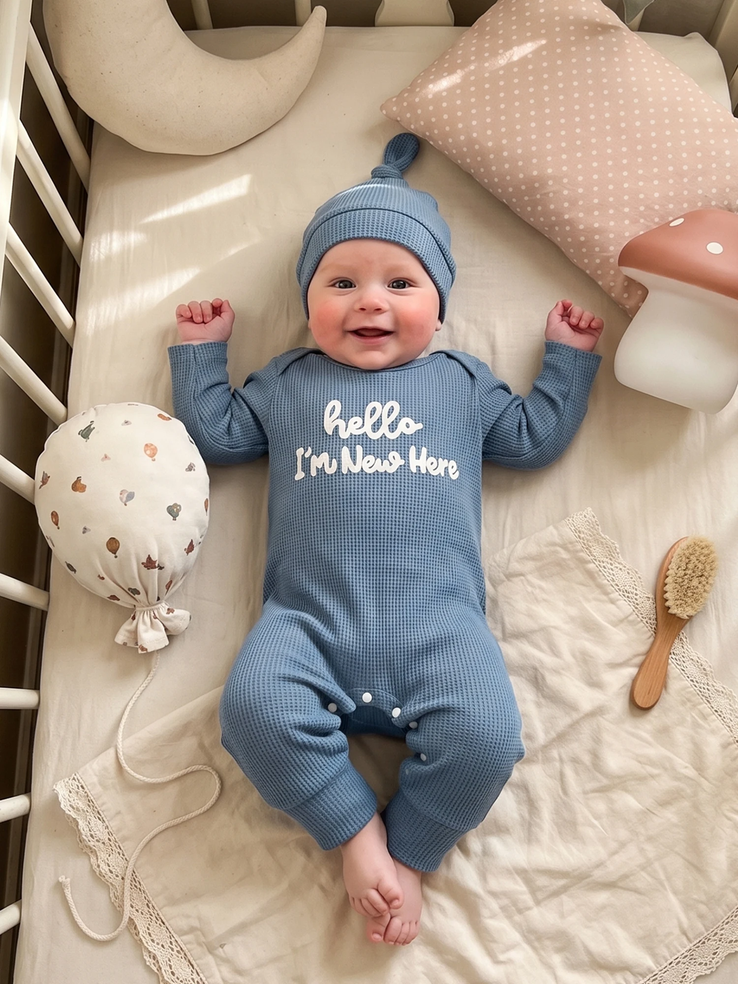 Baby Boy Embroidered Romper Set 4