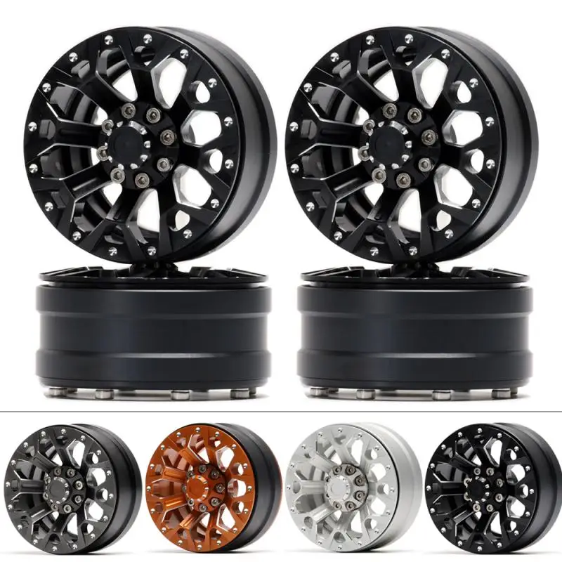 4 pieces 1.9 inch aluminum wheel hub for 1/10 RC Crawler Car Axial SCX10 90047 CC01 TRX4 Wrangler RC4WD D90 D110 JIMNY Cherokee