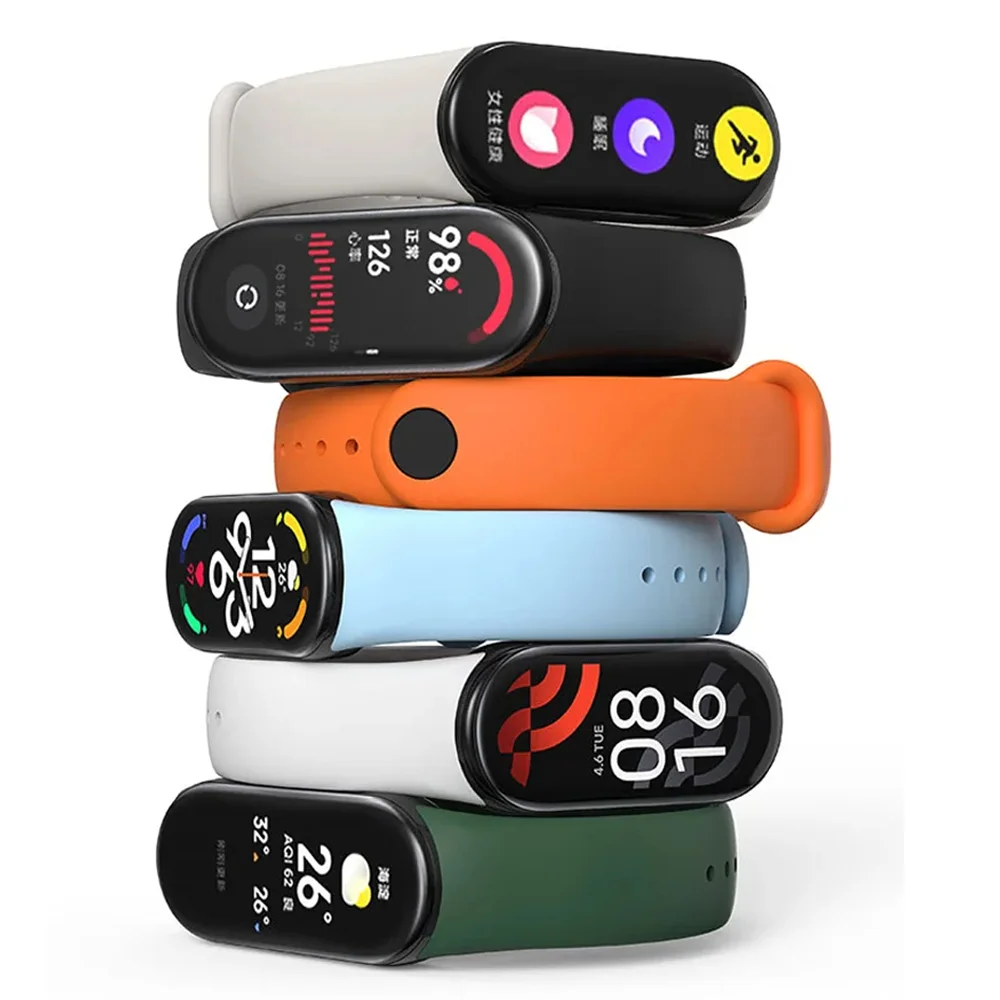 Sport Strap For Xiaomi Mi band 8-9 NFC Belt Replacement miband8 silicone Bracelet smart band 8 waterproof Watchbands Accessories