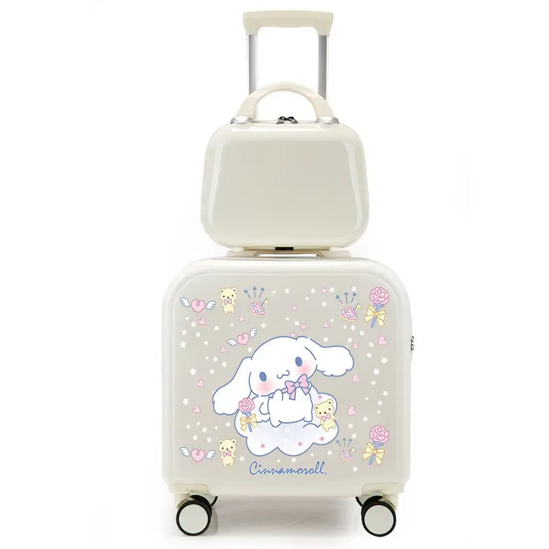 Sanrioed bagaglio valigia Cartoon Cinnamoroll Kids Password Box Trolley Case bagagli ragazze custodia da viaggio portatile Mother-Child Box