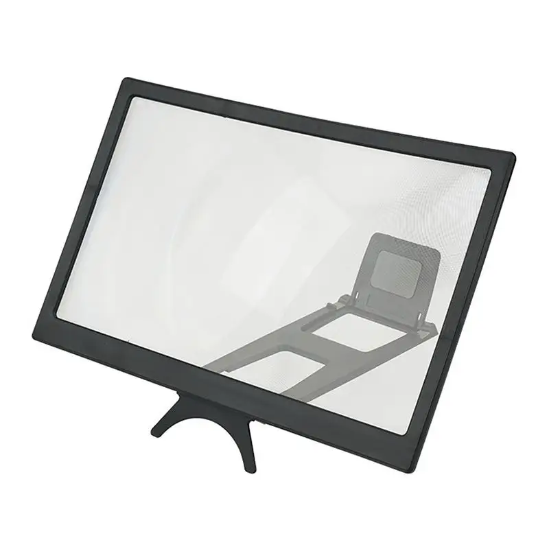 12 Inch Curved Phone Screen Magnifier HD Mobile Phone Screen Amplifier Stand Foldable Eye Protection Enlarger For Movie Video